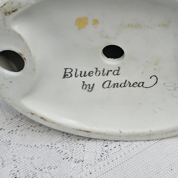 VINTAGE ANDREA BY SADEK PORCELAIN‎ BISQUE BLUE BIRD - Picture 8 of 8